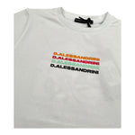 Dsquared2 T-Shirt Girocollo Tinta Unita con Stampa Logo per Bambino 1236M00063 BIANCO DSQUARED2 