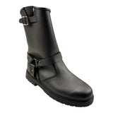 DOU DOU stivale in ecopelle tinta unita con fibia Nero per Bambina BIKE435 NERO DOU DOU 