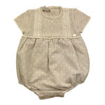 Paz Rodriguez Pagliaccetto Tinta Unita Mezza Manica per Neonata 005122623 BEIGE PAZ RODRIGUEZ 