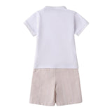 Sarabanda Completo 2 Pezzi T-Shirt-Bermuda per Neonato 0B160 BIANCO SARABANDA 