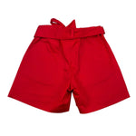 Vicolo Short Tinta Unita con Cinturino per Bambina 3146S00344X ROSSO VICOLO 