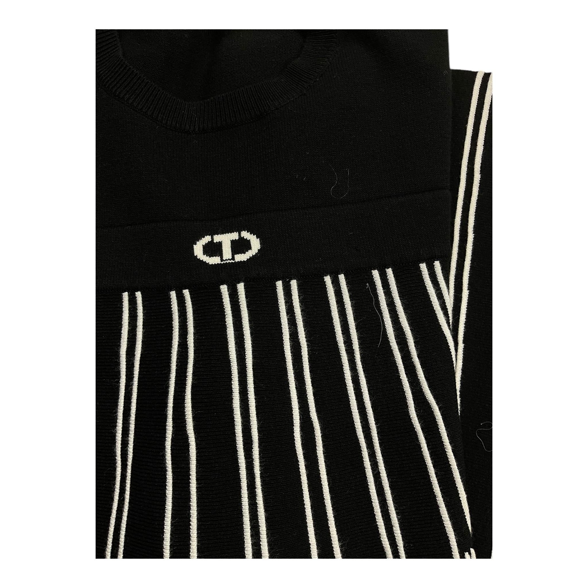 TWINSET abito tinta unita con  fantasia a righe Nero per Bambina 242GJ3110 NERO TWINSET 