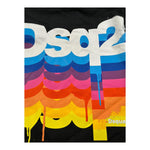 Dsquared2 T-Shirt Girocollo Tinta Unita con Stampa per Bambino DQ1223 NERO DSQUARED2 