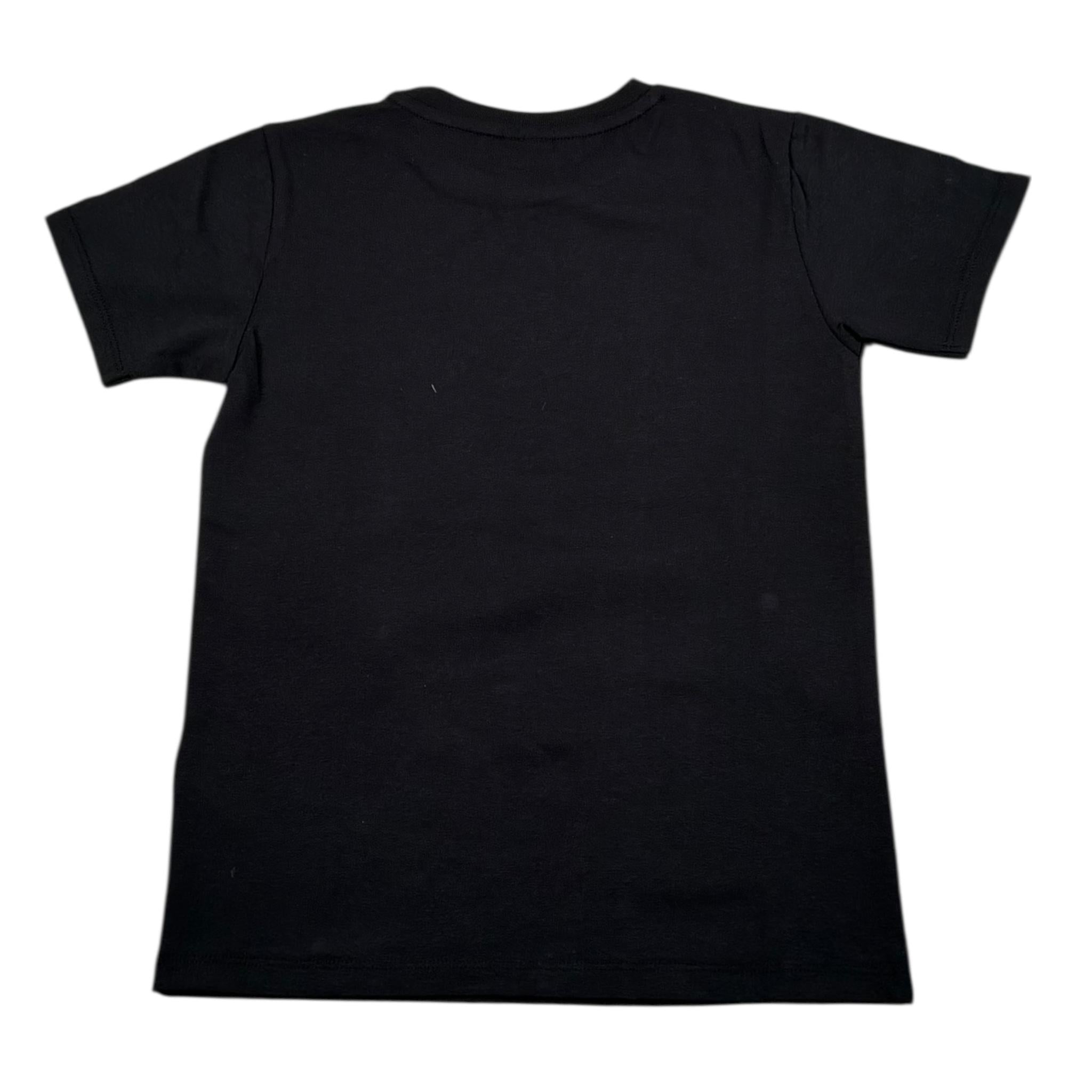 Kappa T-Shirt Girocollo Tinta Unita con Stampe per Bambino 3736M00009 NERO KAPPA 