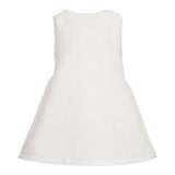 Simonetta Abito Tinta Unita Giromanica con Fiocco per Bambina SW1A82 BIANCO SIMONETTA 