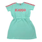 Kappa Abito Tinta Unita Mezza Manica con Stampa per Bambina 3746VM00017 VERDE ACQUA KAPPA 