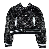 John Richmond Giubbino Tinta Unita Paillettato per Bambina RGP26047GB NERO JOHN RICHMOND 