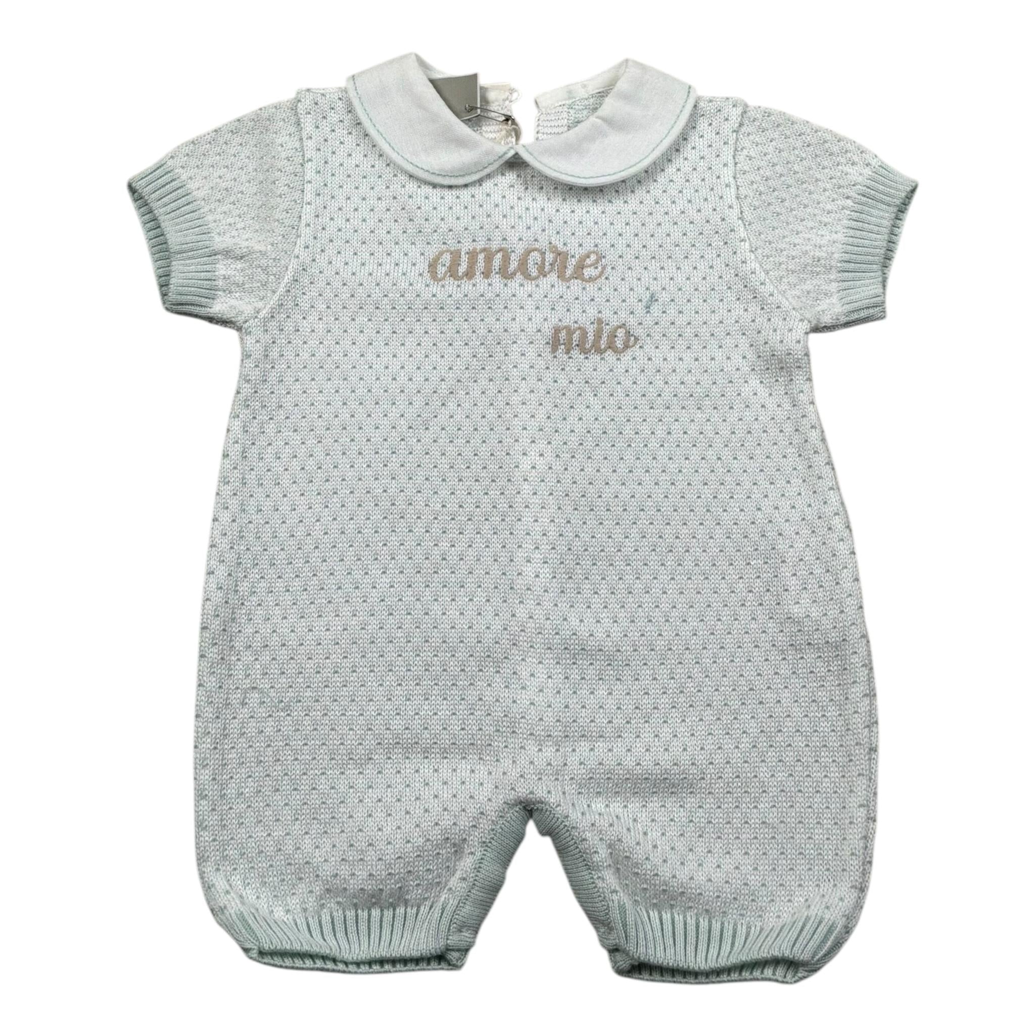 Marlu' Pagliaccetto Mezza Manica Tinta Unita per Neonato EB5415 BIANCO MARLU' 