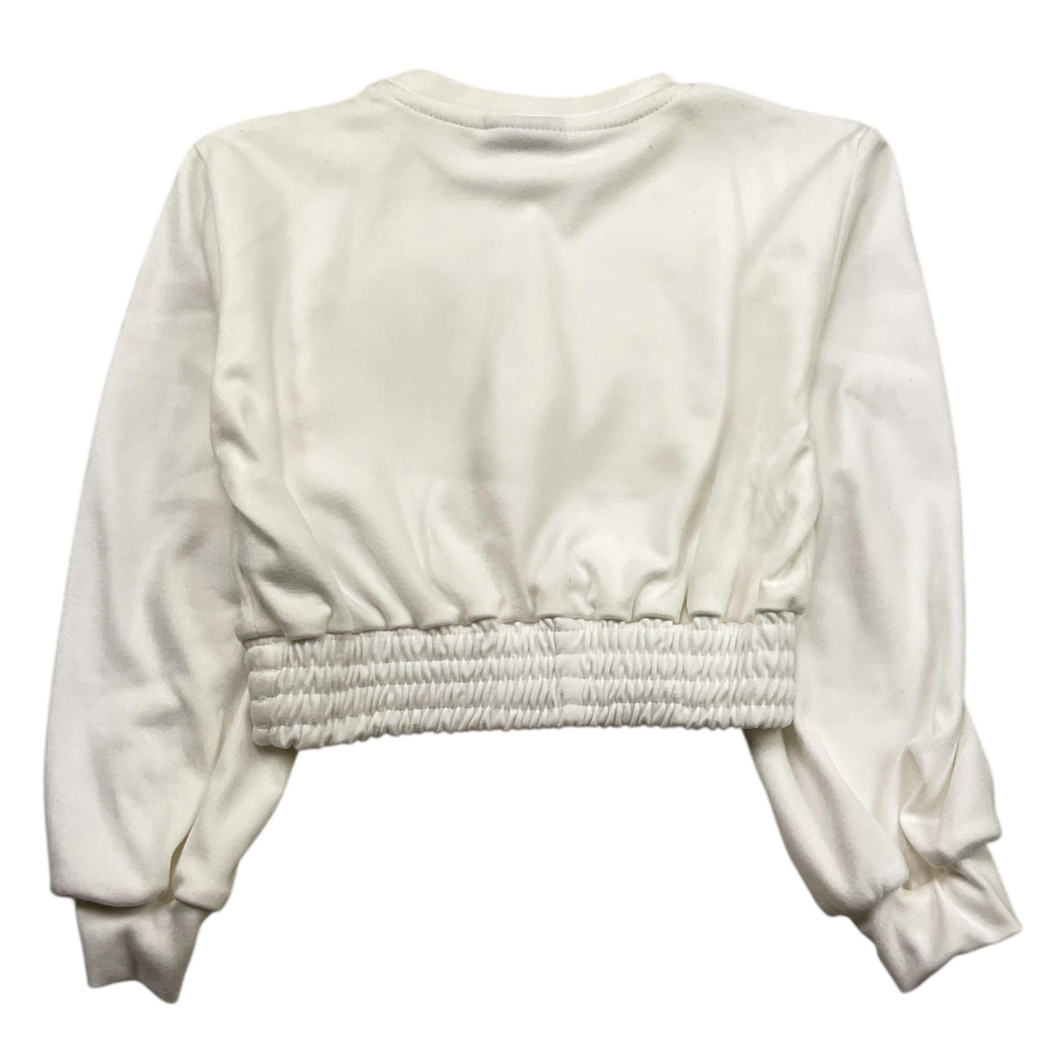 MARC ELLIS felpa chiusa con cappuccio tinta unita con logo Bianco per Bambina JMJST00239 BIANCO MARC ELLIS 