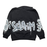 DISCLAIMER felpa con cappuccio tinta unita e stampa Nero per Bambino 24IDK58242 NERO DISCLAIMER 