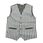 Over-D Gilet Bicolore con Fantasia A Righe per Bambino OK1564SGL BIANCO/VERDE OVER-D 