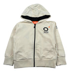 Suns Felpa tinta unita con Zip E Cappuccio Panna per Bambino MFS5104UX PANNA SUNS 