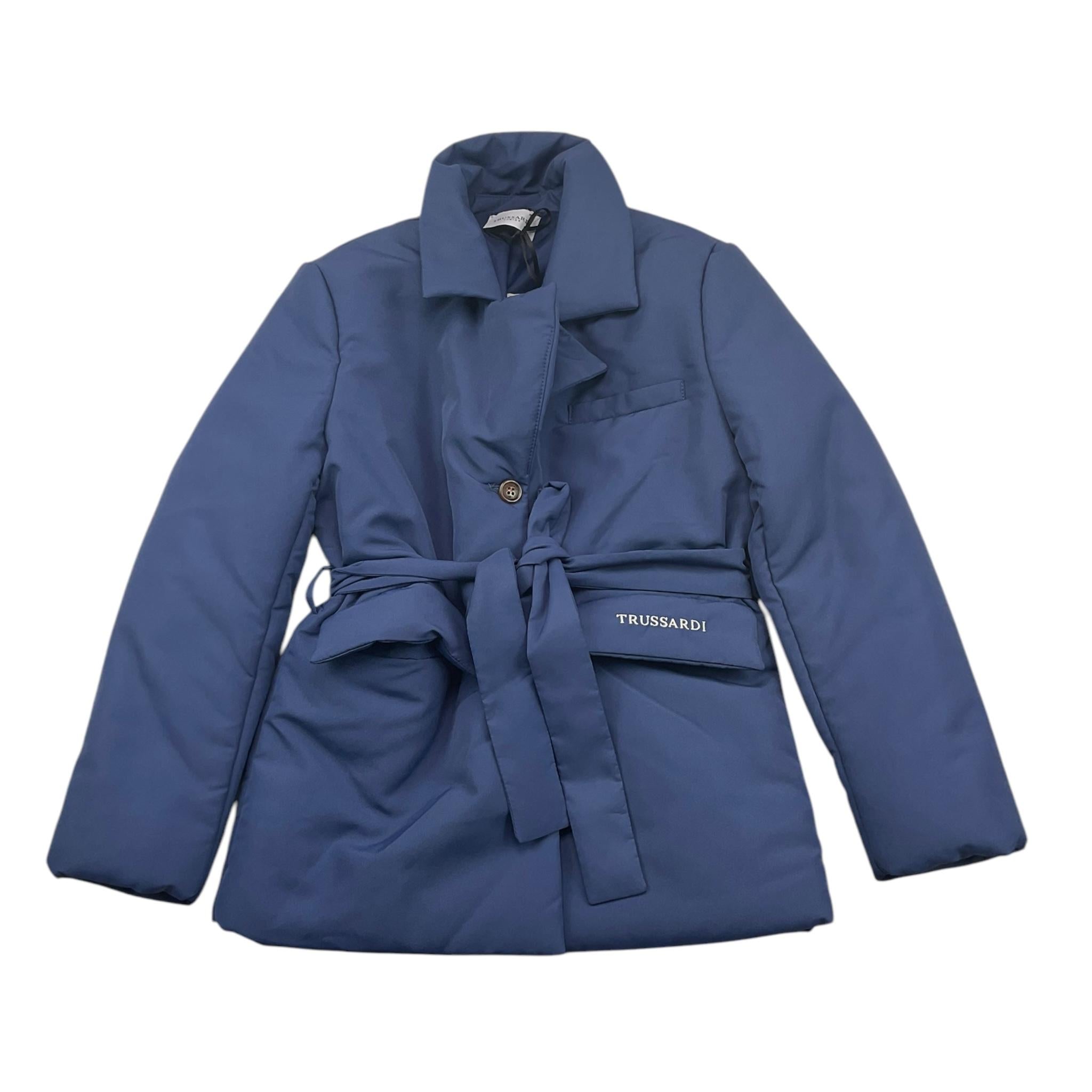 TRUSSARDI giubbino tinta unita con cinturino Blu per Bambina TGA25118PI BLU TRUSSARDI 