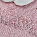 Scaldacuore Pagliaccetto Tinta Unita con Ricami per Neonata PS02CPE24 ROSA SCALDACUORE 