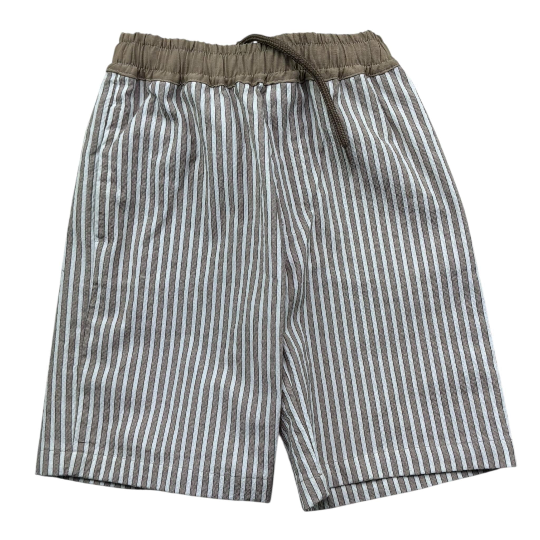 Trussardi Bermuda Bicolore con Fantasia A Righe per Bambino TBP26068BE BIANCO/BEIGE TRUSSARDI 