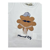 Manuel Ritz T-Shirt Girocollo Tinta Unita con Stampa per Neonato MR3107NX BIANCO MANUEL RITZ 