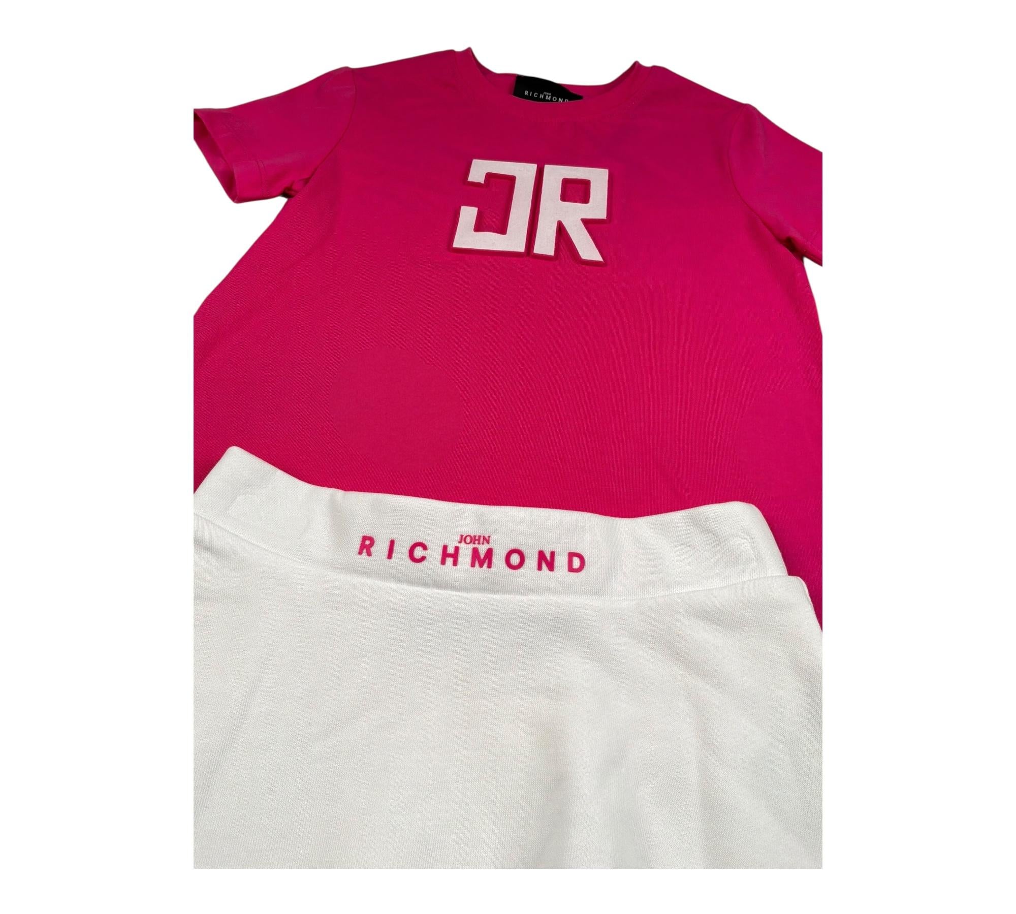 John Richmond Completo 2 Pezzi T-Shirt-Gonna Bicolore per Bambina RGP26005CJ FUXIA/BIANCO JOHN RICHMOND 