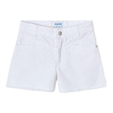 Mayoral Short Tinta Unita con Applicazioni per Neonata 3205N BIANCO MAYORAL 