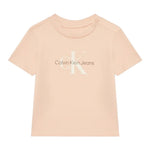 Calvin Klein T-Shirt Tinta Unita con Logo per Neonata IN0IN00001X ROSA CALVIN KLEIN 