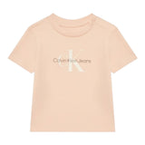 Calvin Klein T-Shirt Tinta Unita con Logo per Neonata IN0IN00001X ROSA CALVIN KLEIN 