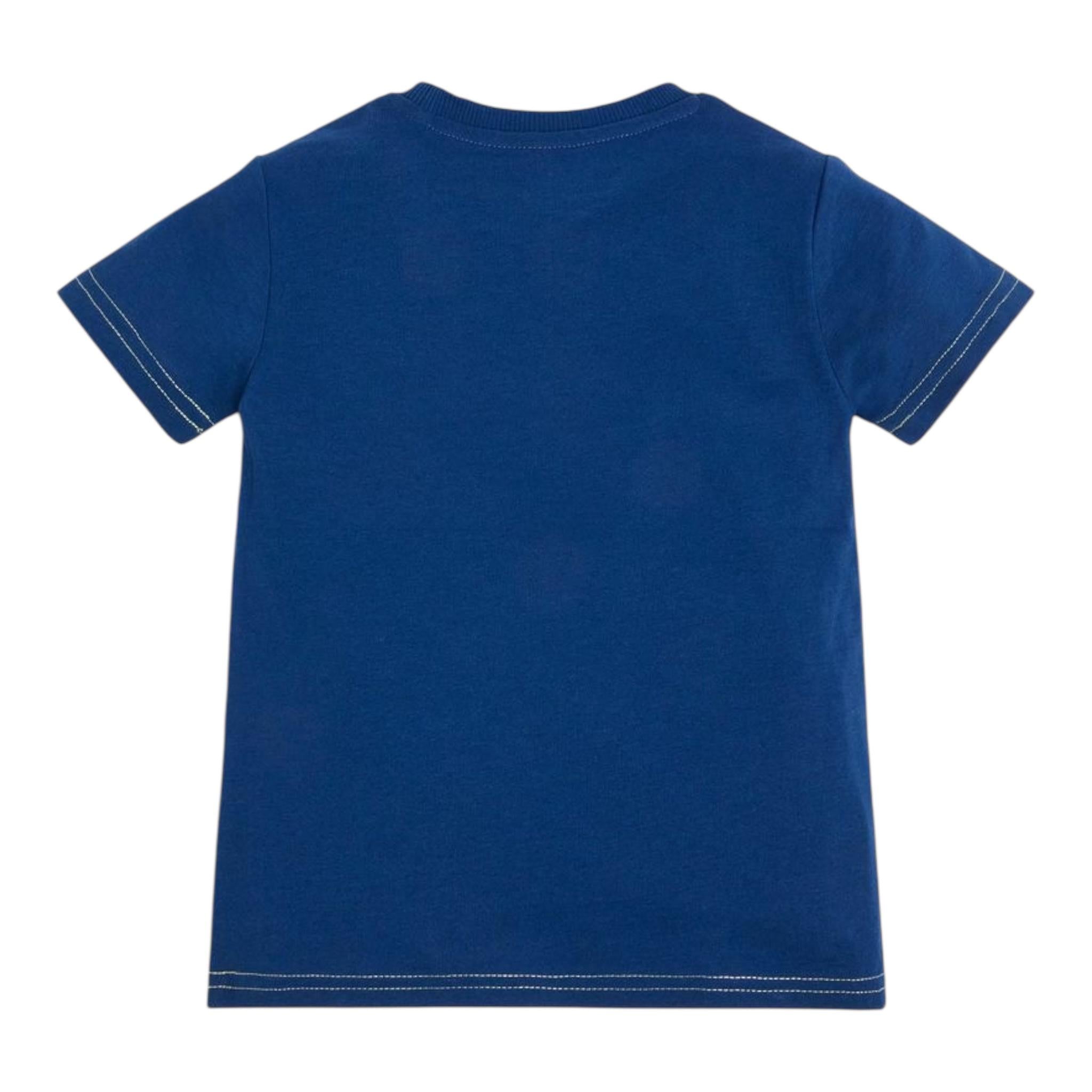 Guess T-Shirt Tinta Unita con Stampa per Neonato N3GI00K8HM0 BLU GUESS 