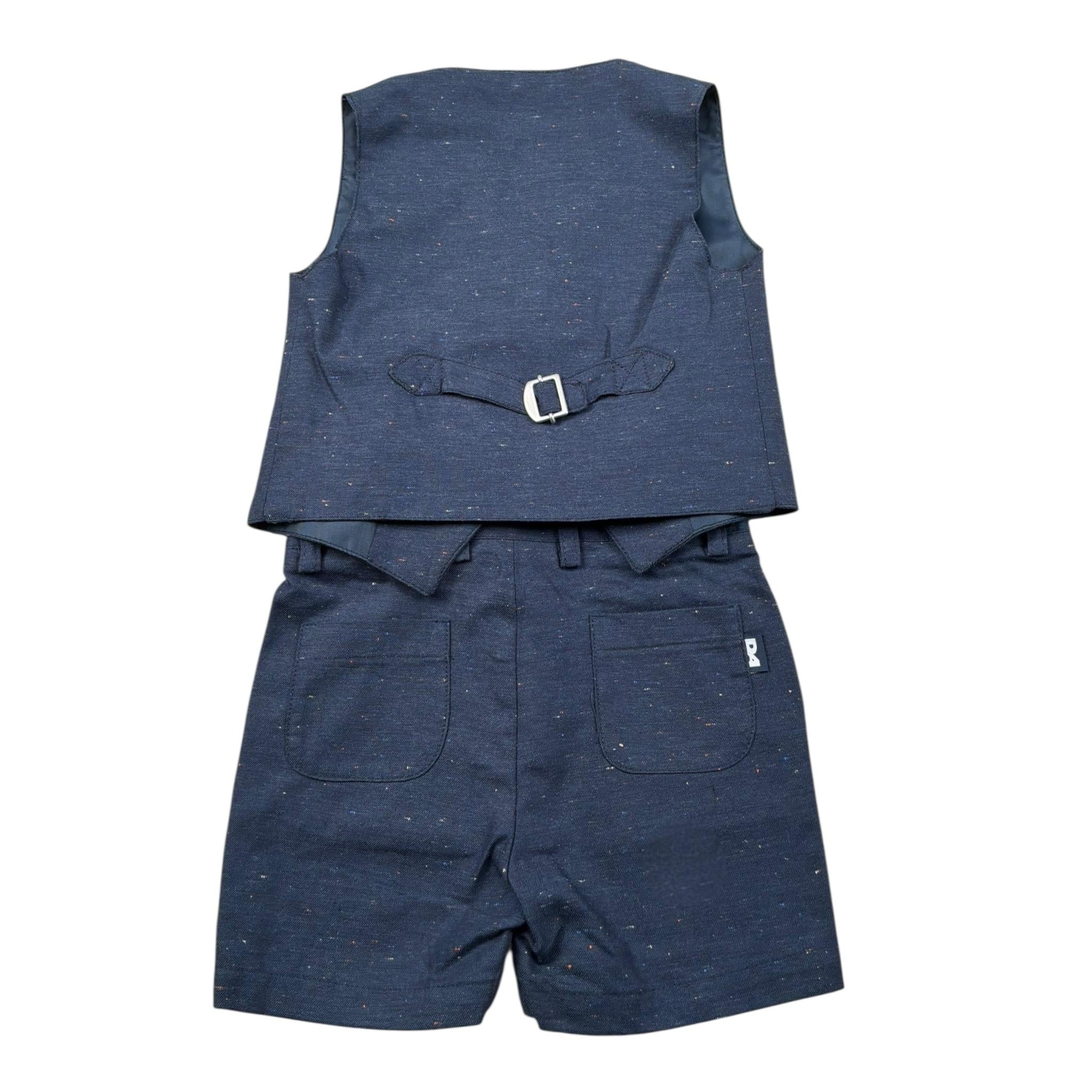 Daniele Alessandrini Completo 2 Pezzi Gilet-Bermuda per Neonato 1296K200163N BLU DANIELE ALESSANDRINI 