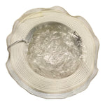Colori Chiari Cappello In Paglia Tinta Unita con Applicaizoni per Neonata FN9982199 PANNA COLORI CHIARI 