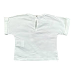 Miss Grant T-Shirt Girocollo tinta unita con Stampa Bianco per Neonata MG1277 BIANCO MISS GRANT 