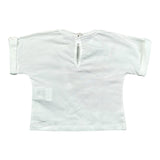 Miss Grant T-Shirt Girocollo tinta unita con Stampa Bianco per Neonata MG1277 BIANCO MISS GRANT 