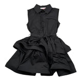 Vicolo Abito Giromanica Tinta Unita per Bambina 3146V00252 NERO VICOLO 