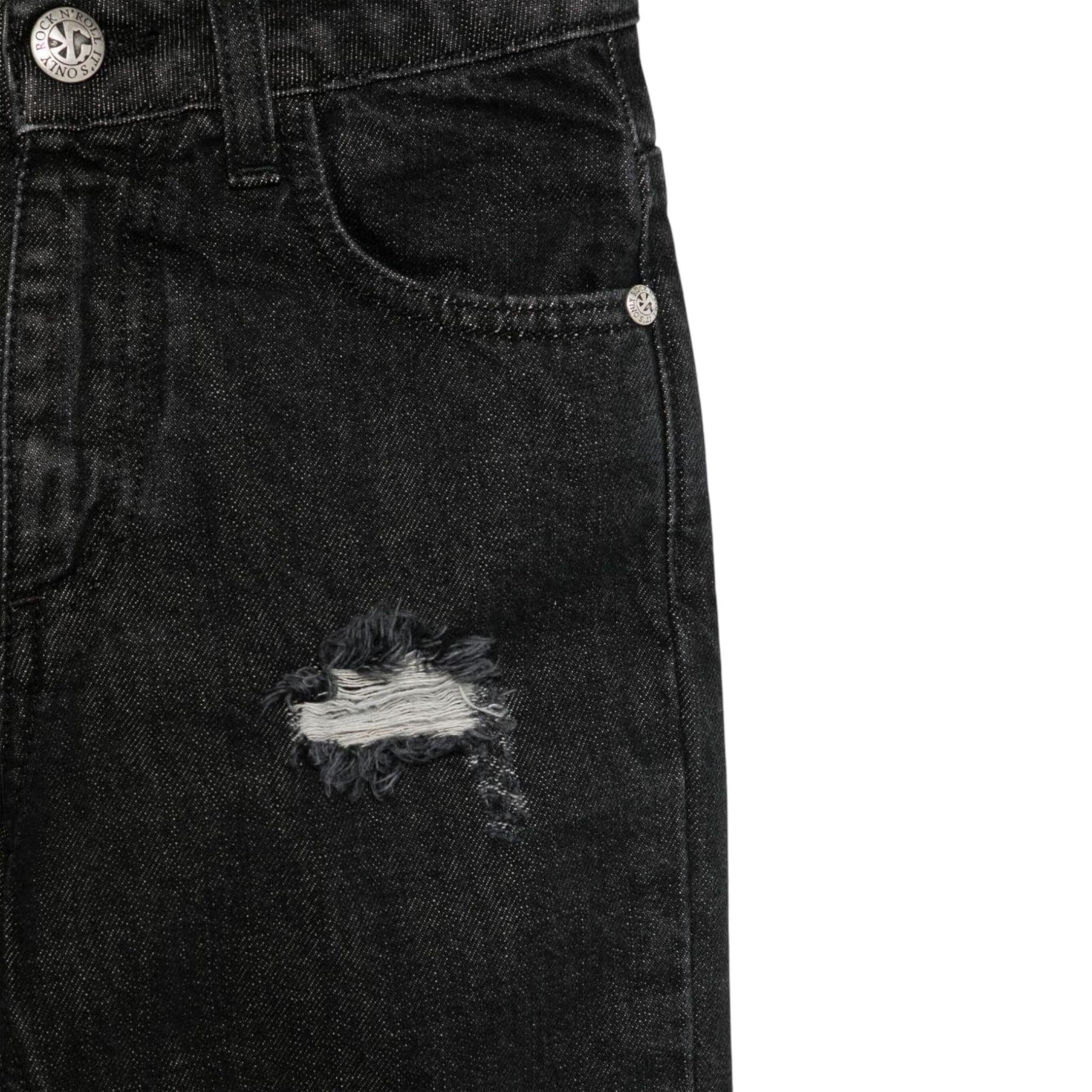 John Richmond Jeans Tinta Unita con Girovita Regolabile per Neonato RBP25181JEN NERO JOHN RICHMOND 