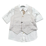 Jacques & Monique Completo 3 Pezzi Cravatta-Gilet-Camicia per Bambino JM1333B BIANCO JACQUES & MONIQUE 