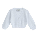 Iceberg Cardigan Tinta Unita Traforato per Bambina MGICE5152B BIANCO ICEBERG 