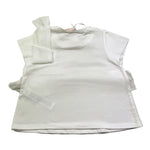 Liu Jo T-Shirt Tinta Unita Girocollo con Tulle per Neonata KA5134 BIANCO LIU JO 