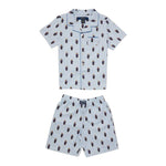 Ralph Lauren Completo 2 Pezzi Pigiama T-Shirt-Bermuda  per Bambino 9P0115 AZZURRO RALPH LAUREN 