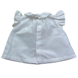 Le Bebe' Camicia Tinta Unita con Rouches per Neonata LBG6399 BIANCO LE BEBE' 