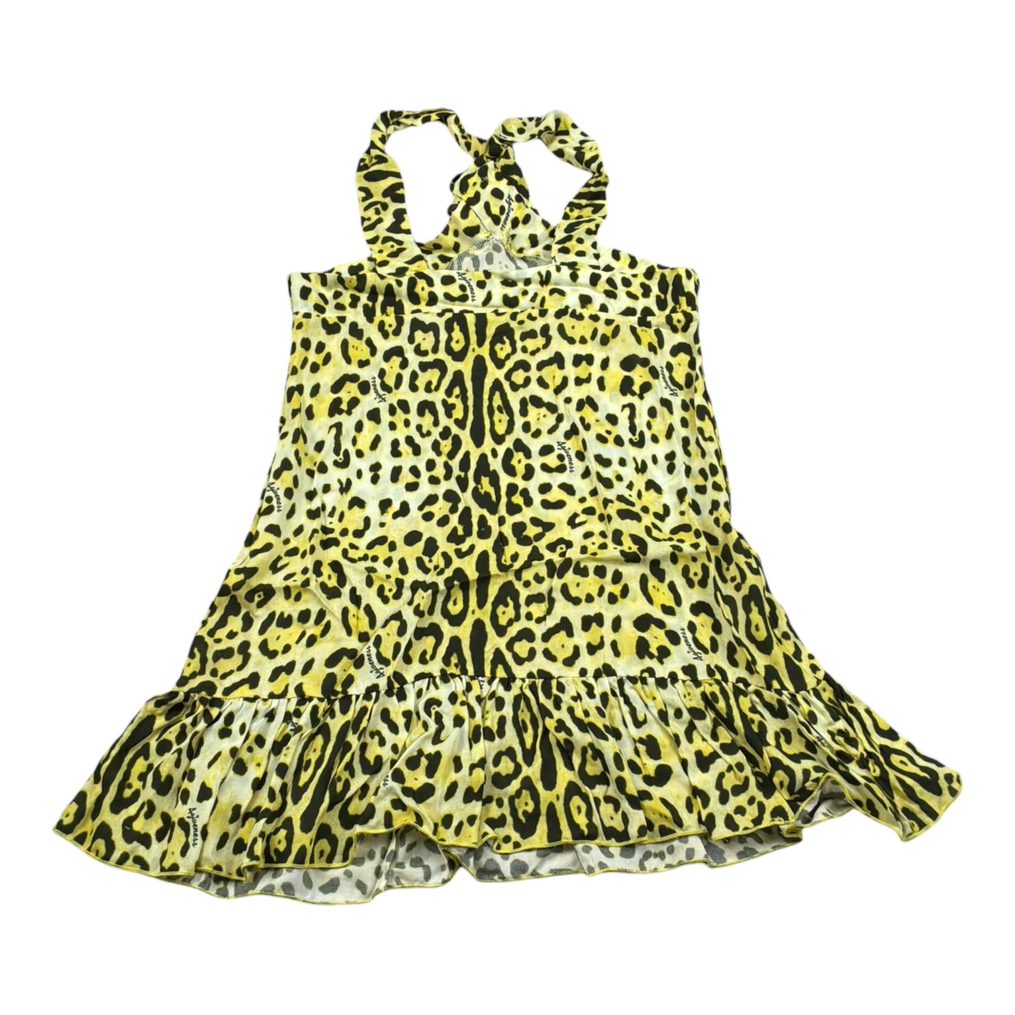 4Giveness Abito Tinta Unita con Fantasia Maculata per Bambina FGCG3944 GIALLO 4GIVENESS 