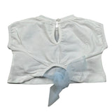 M+E' T-Shirt Girocollo Tinta Unita con Stampa per Neonata UE1262 BIANCO M+E' 