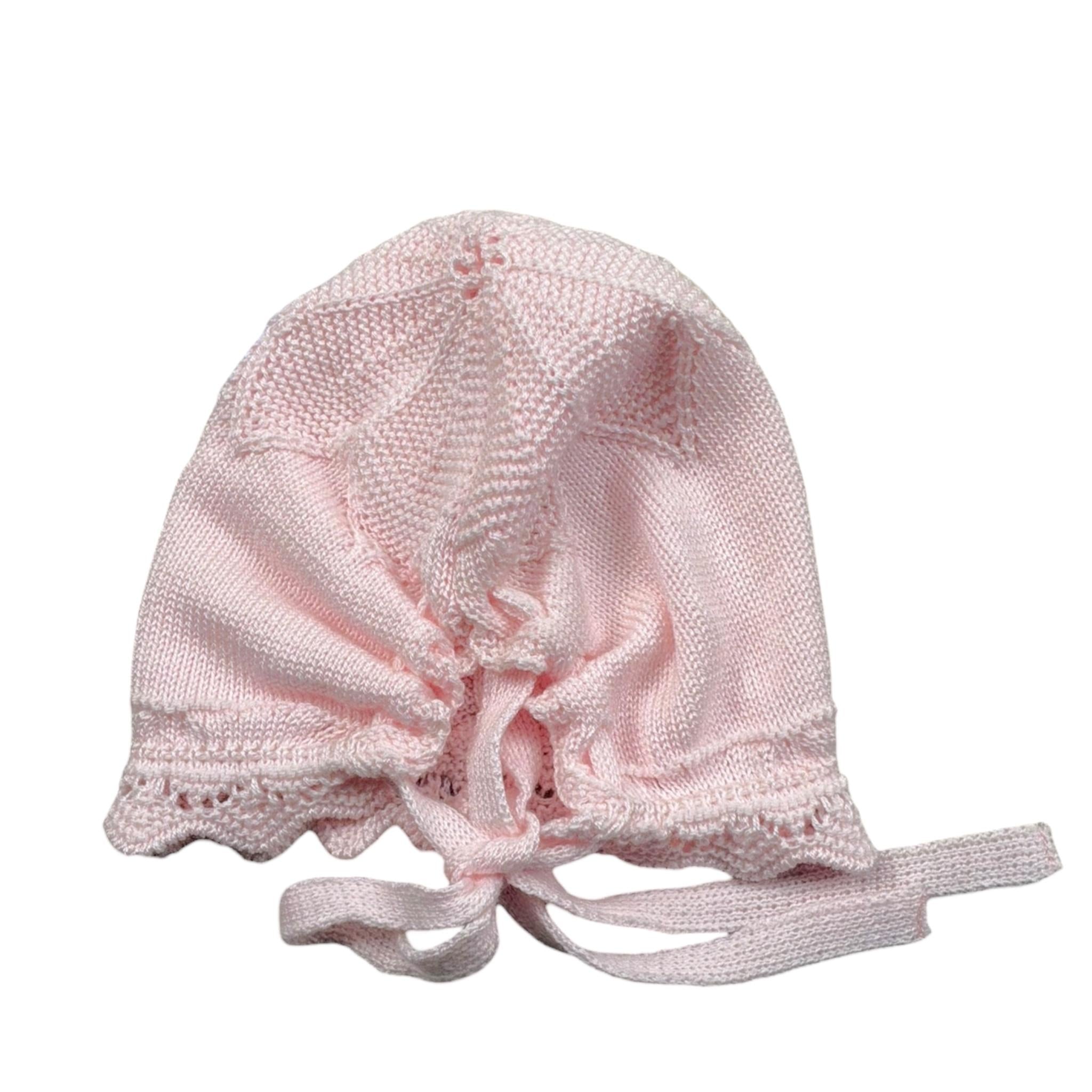 Mac Ilusio'N Cappello Tinta Unita con Ricami per Neonata G031 ROSA MAC ILUSIO'N 