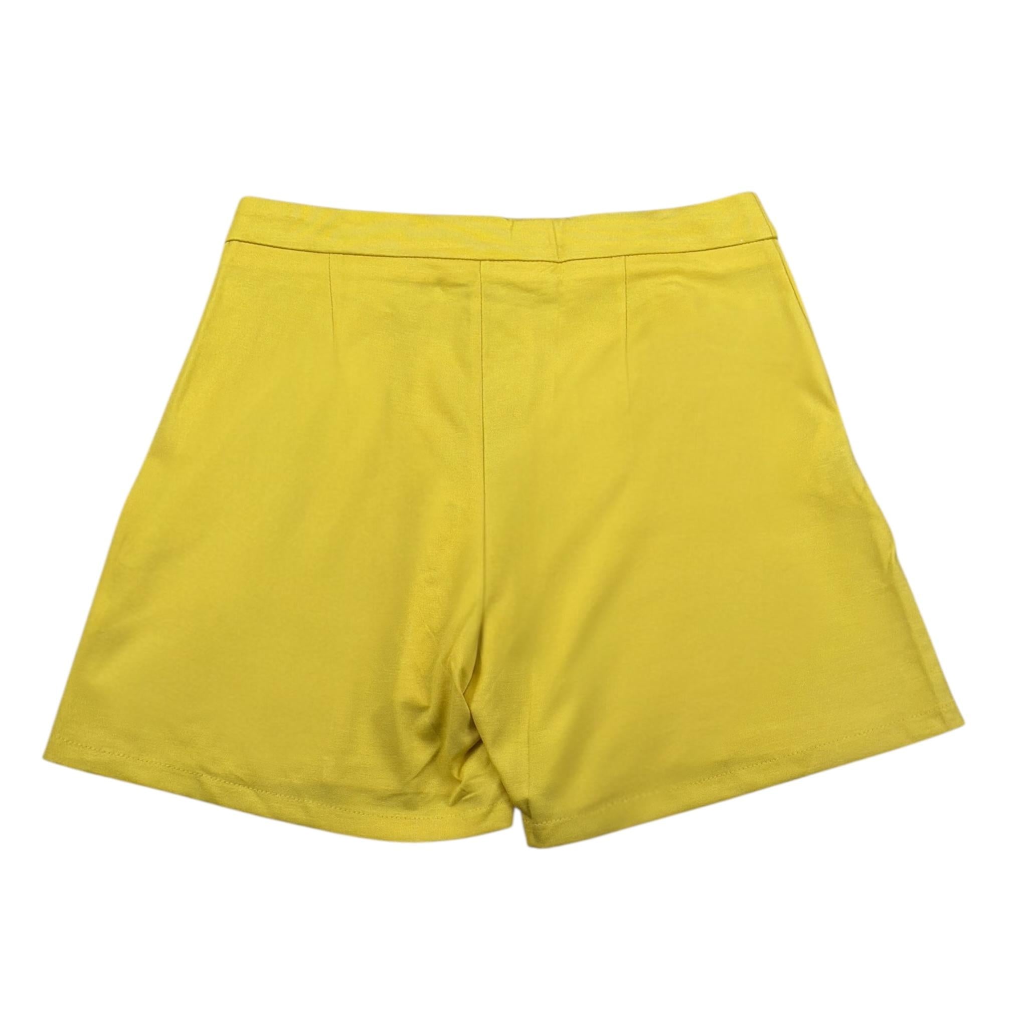 Gaelle Short Tinta Uinita con Bottoni Giallo per Bambina S00018 GIALLO GAELLE 
