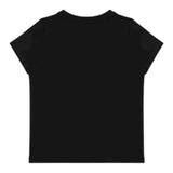 Moschino T-Shirt Tinta Unita con Stampa per Bambina HUM058 NERO MOSCHINO 