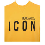 Dsquared2 Felpa Chiusa Girocollo Tinta Unita con Logo per Bambino DQ2667 SENAPE DSQUARED2 