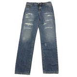 DOLCE & GABBANA jeans tinta unita con strappi Blu per Bambino L42F45 BLU DOLCE & GABBANA 
