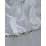 Bella Brilli Abito Cerimonia Tinta Unita con Tulle per Bambina 2 BIANCO BELLA BRILLI 