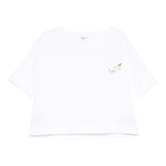 Il Gufo T-Shirt Girocollo Tinta Unita con Ricamo per Neonata P25TS473MF001N BIANCO IL GUFO 