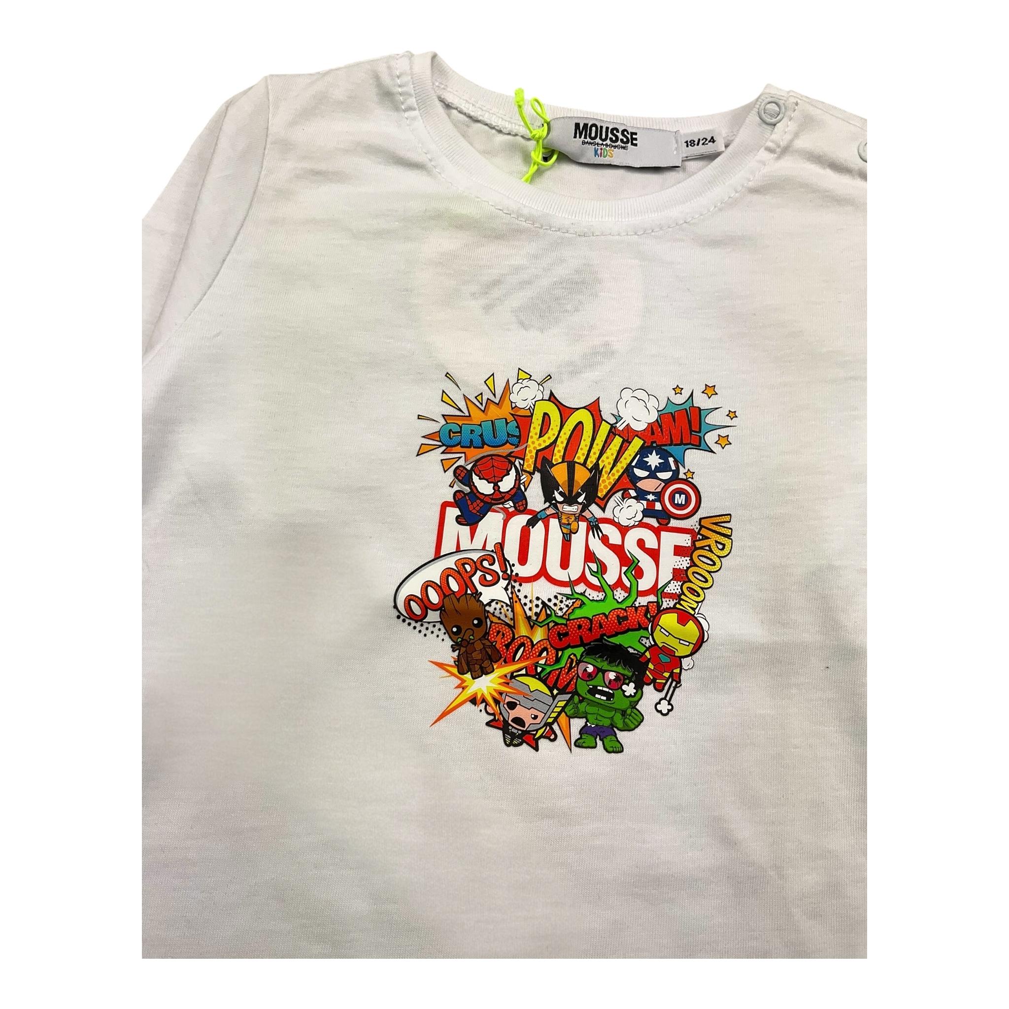 MOUSSE shirt girocollo tinta unita cn stampa marvel Bianco per Neonato HKNTL371W BIANCO MOUSSE 
