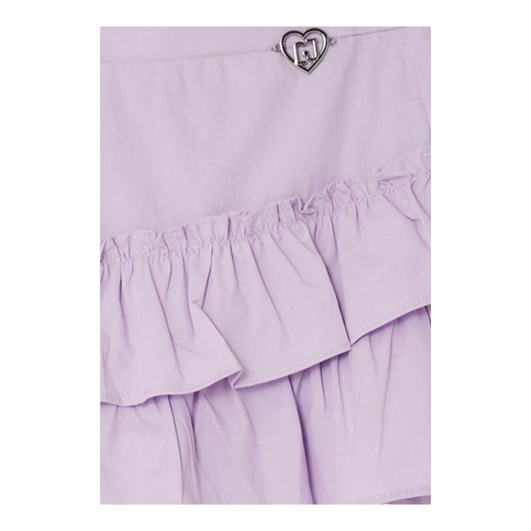 Liu Jo Short Tinta Unita Modello Gonna per Bambina KA5125X LILLA LIU JO 