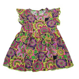 4Giveness Abito Tinta Unita con Fantasia per Neonata FGCN3961 VIOLA 4GIVENESS 