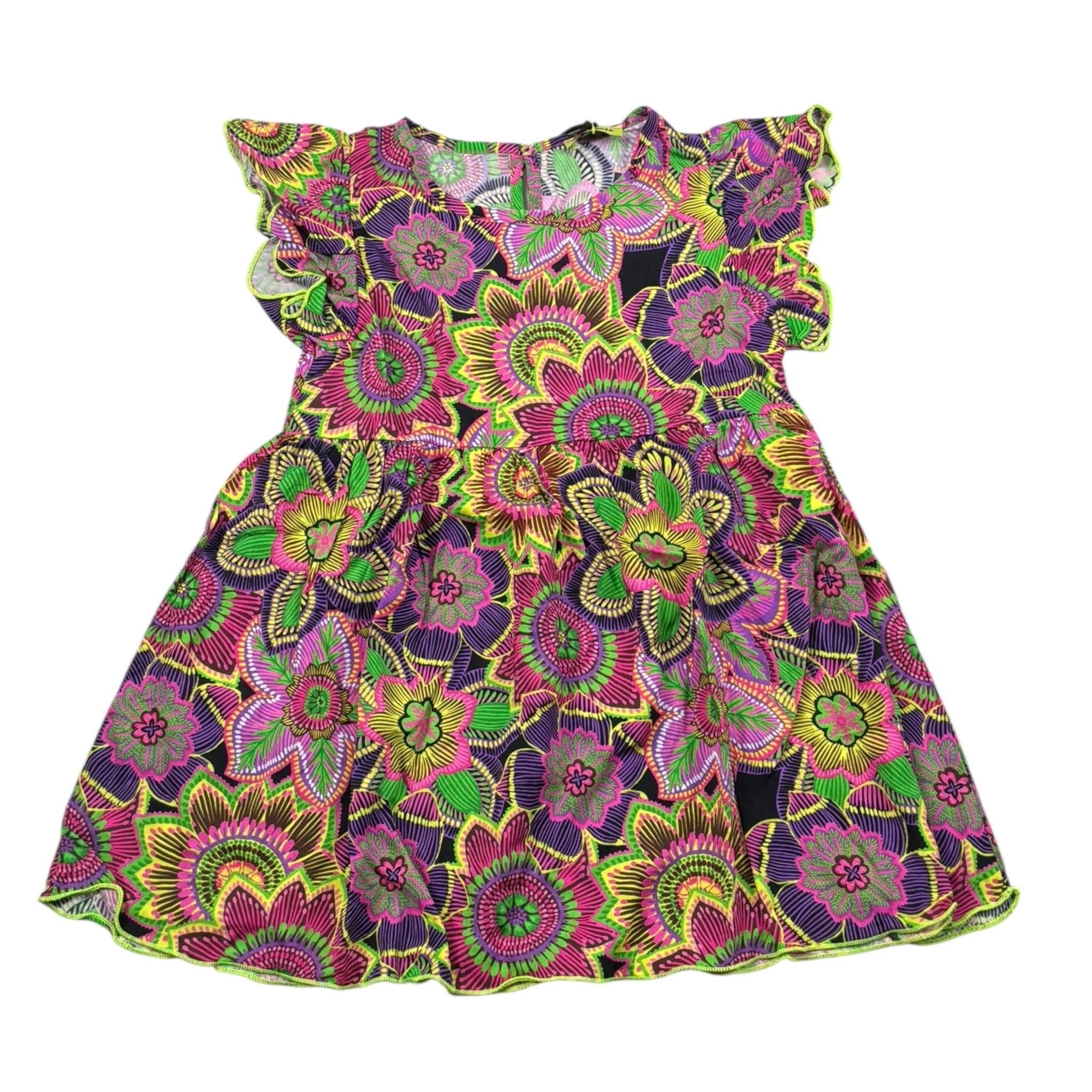 4Giveness Abito Tinta Unita con Fantasia per Neonata FGCN3961 VIOLA 4GIVENESS 