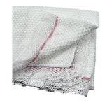 Marlu' Coperta Tinta Unita con Ricami per Neonata EB2480BIS BIANCO MARLU' 